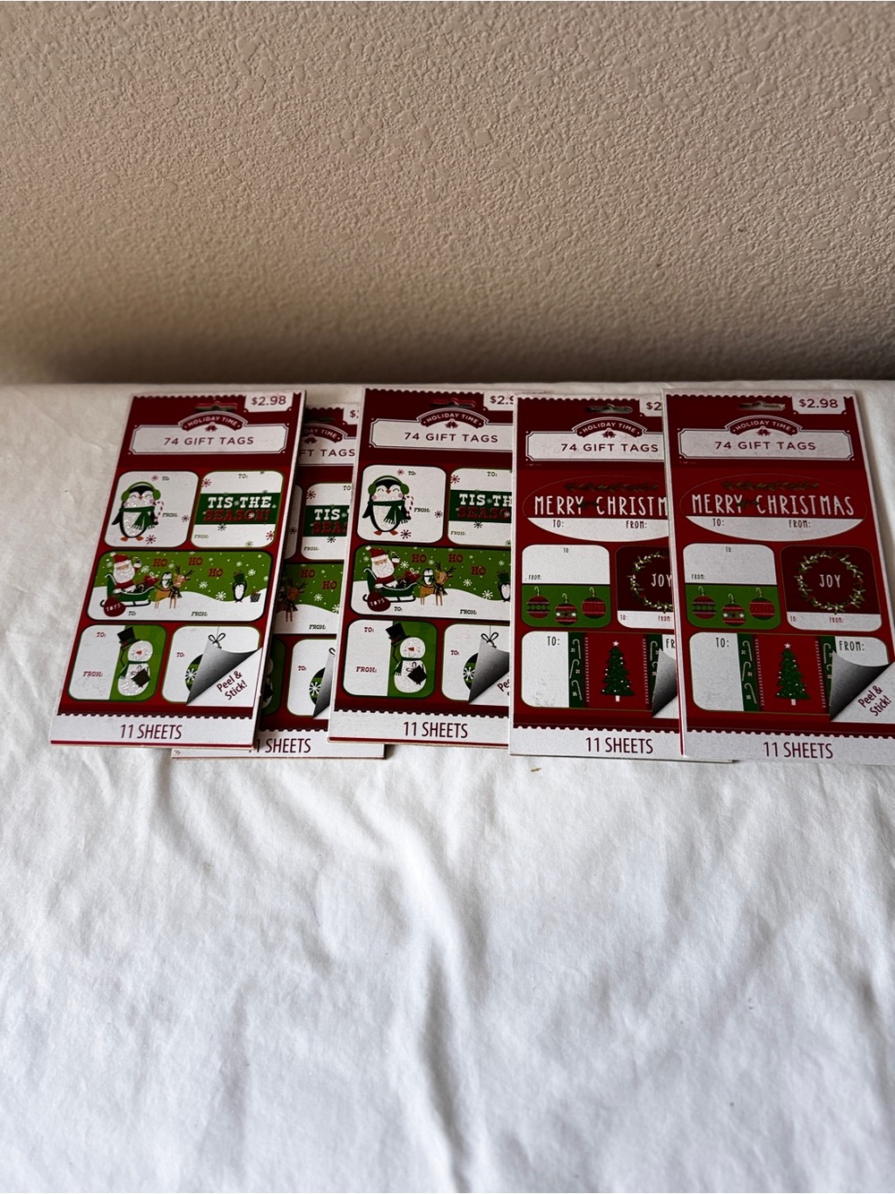Christmas Gift Tag Sheets - Red and Green Holiday Labels